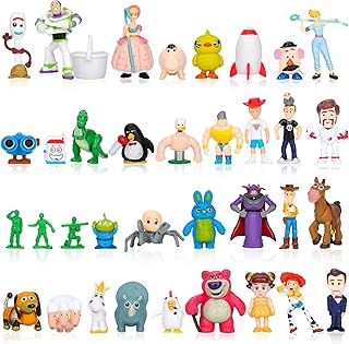 36Pcs Story Toy Cake Toppers, Story Action Figures Cupcake Toppers for Kids, Collectible Mini Figurines for Birthday Party Favor Decorations, 1.2-2.8inch