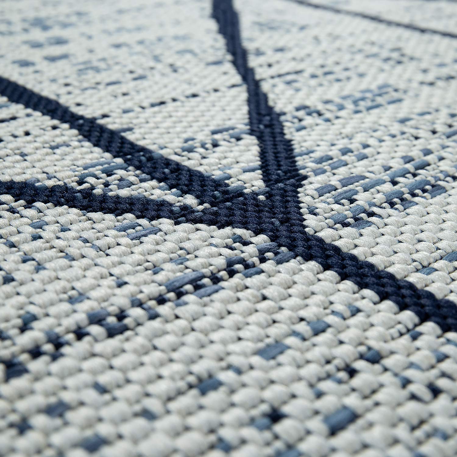 Paco Home Tapis Intérieur & Extérieur Tissage À Plat Géométrique Motif Scandinave en Blanc, Dimension:160x230 cm