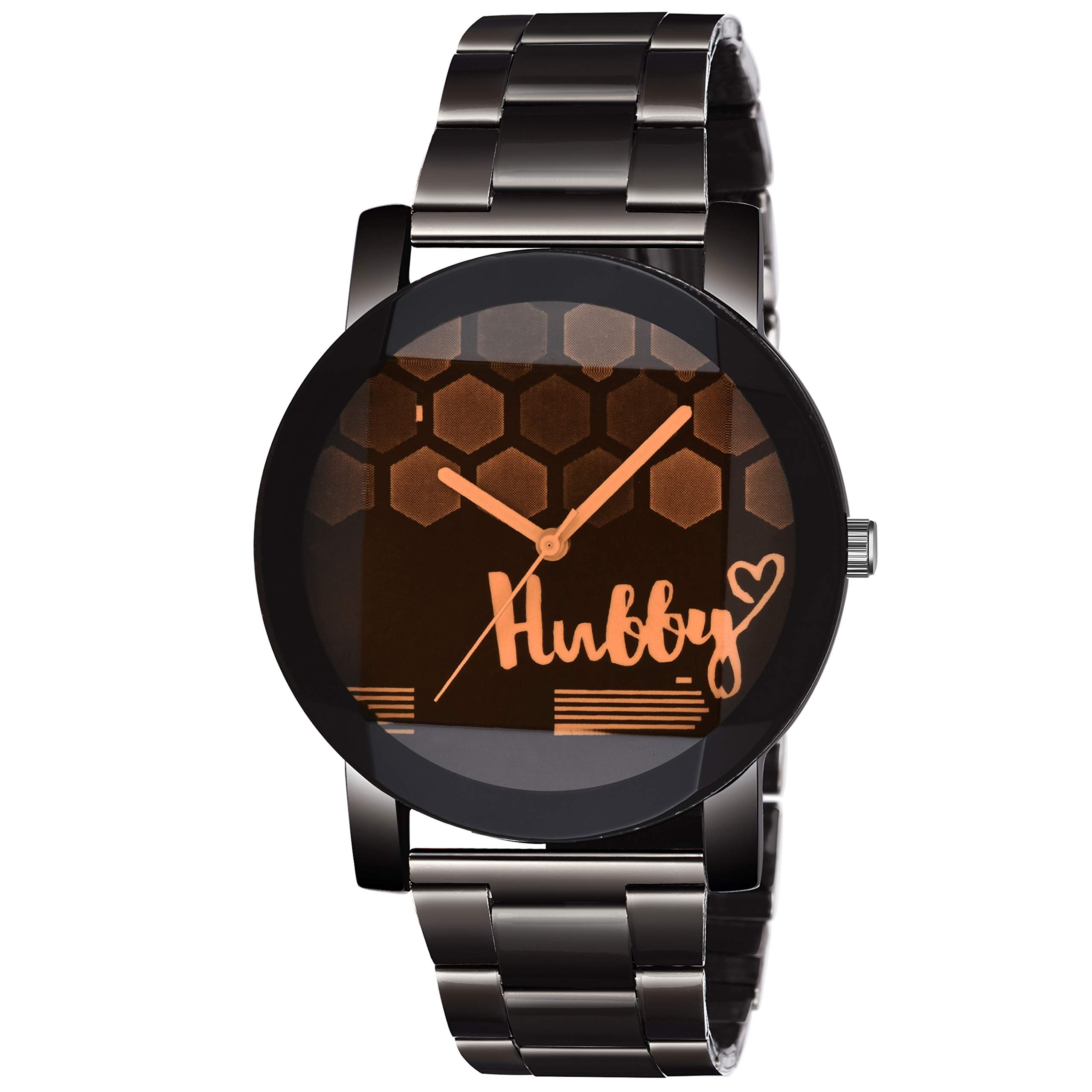 KIARVI GALLERY Hubby Printed Dial Metal Strap Analog Mens and Boys Watch (B08R83ZFQG) Amazon Price History, Amazon Price Tracker