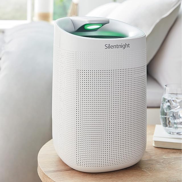Silentnight 48849 2 in 1 Air Purifier and Dehumidifier/HEPA Filter / 3 Speeds/Touch Screen Display, White