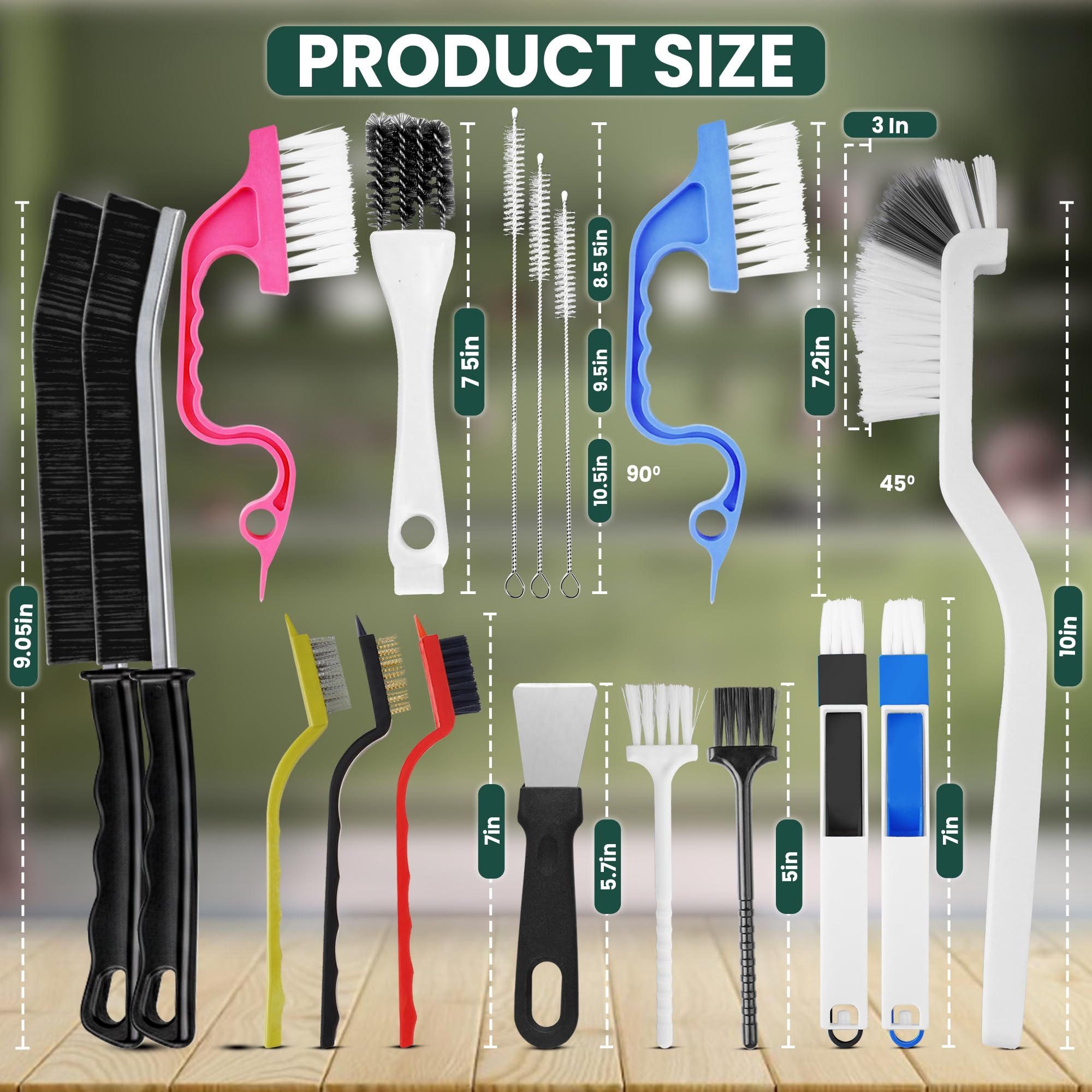 Crevice Cleaning Brush Set - 17 Piece -4 Crevice Cleaning Brush Set - 17 Piece -4