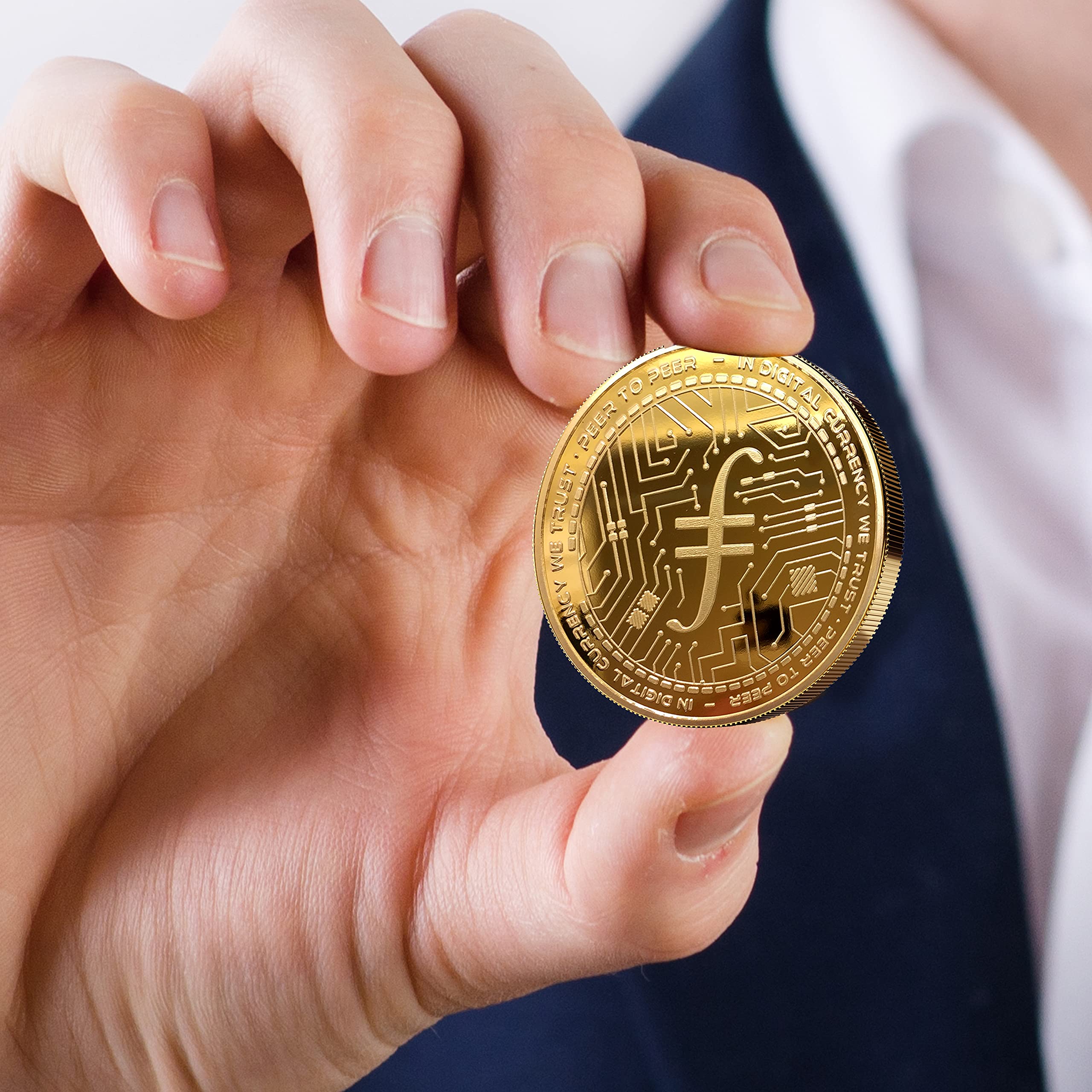 24 ayar gerçek altın ile kaplanmış fiziksel Bitcoin madalyası | Madalya  olarak çok daha fazla kripto para birimi (Filecoin, Altın) : Amazon.com.tr