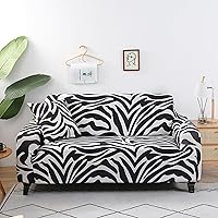 Vista 29 de HOOBUY Funda de sofá estampada, Funda elástica para sillón, funda de sofá biplaza con patrones para sillón con cojines de 2 plazas, Juego de sofá Bd