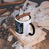 Vista 5 de 3dRose Estados Unidos, Florida, Miami, Brickell Avenue, edificios de gran altura. Taza negra de dos tonos de 11 oz