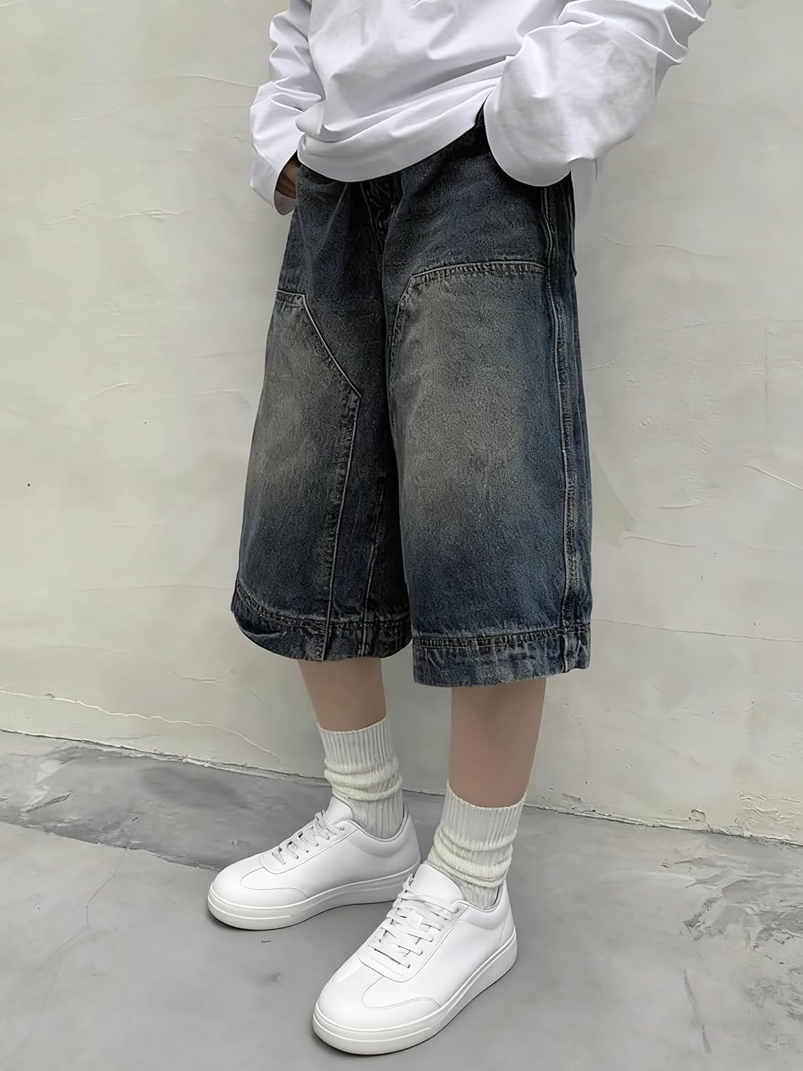 Y2k Jean Shorts Jorts Y2k Streetwear Hip Hop Shorts Skater Jeans Grunge Shorts