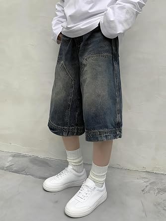 Y2k Jean Shorts Jorts Y2k Streetwear Hip Hop Shorts Skater Jeans Grunge Shorts