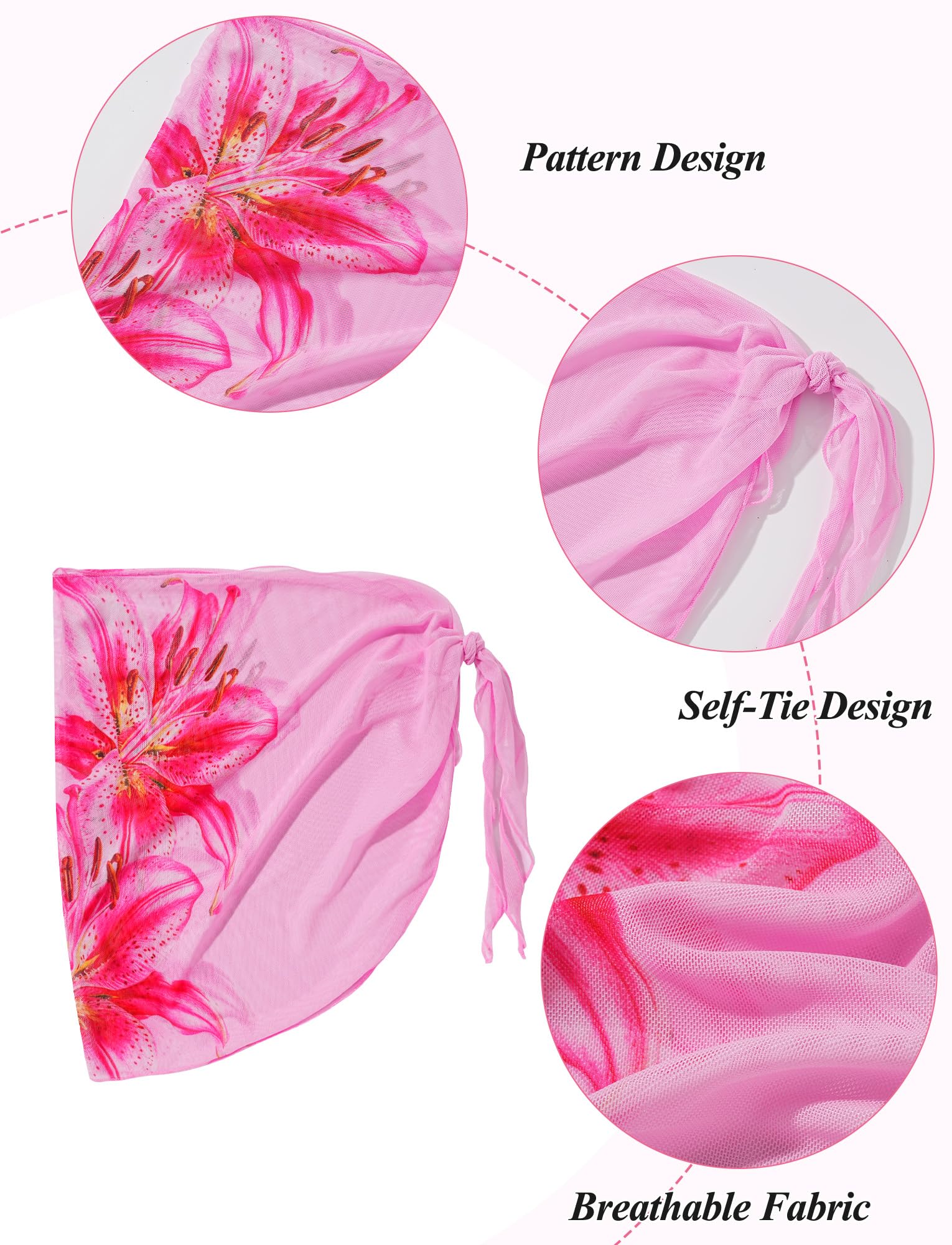 SEAUR Ensemble de Bikini Enfant avec Jupe Motif Léopard Fleurs Maillot de Bain Triangle Fille 3 Pieces Costume de Plage Été Tenue Piscine 8-12 Ans