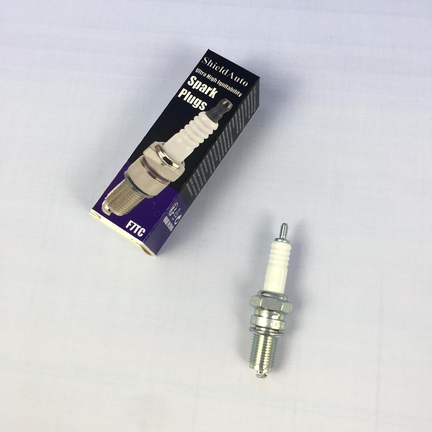 ShieldAuto Spark plugs Exceptional ignition performance, suitable for small gasoline engines, lawnmowers, and motorcycles.