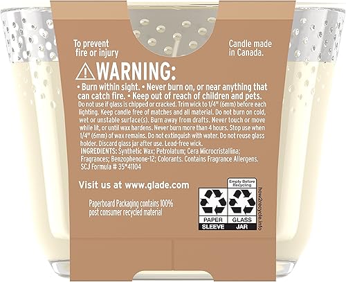 Miniatura 2 de Glade Marshmallow Irish Cream - Vela de 3 mechas, 6.8 onzas, 3 unidades