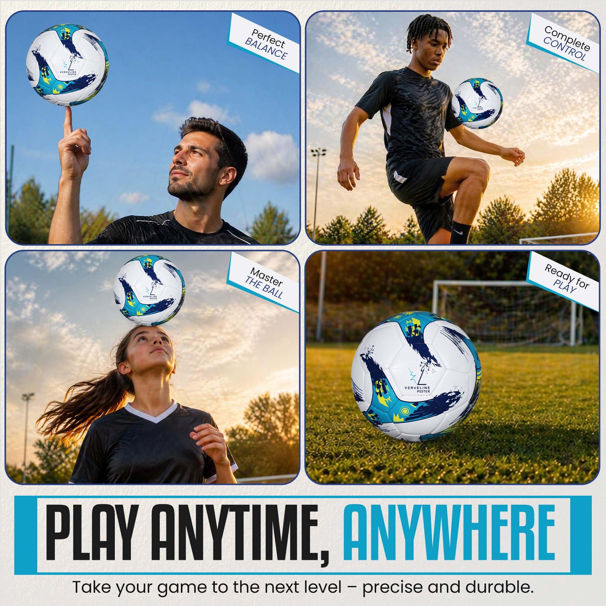 Futsal-Ball Größe 4 - Professioneller Indoor-Fußball mit geringer Sprungkraft für Training und Matchspiel - Indoor-Training und Turnier, Hybrid-32-Panel-Pester-Futsal-Ball von