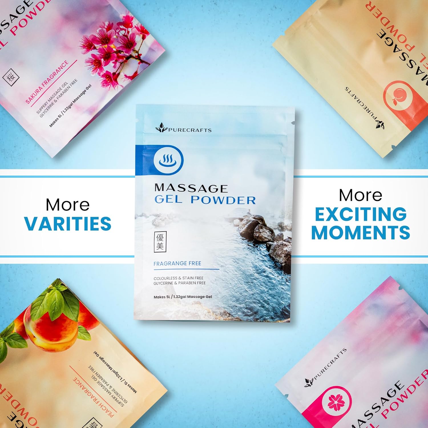 Massage Gel Powder 50g | Fragrance Free | Made in Japan | Smooth and Slippery Gel for Wellness and Relaxation | 50g Makes 1.32 Gallons/ 5 litres | Just Add Water - Image 8