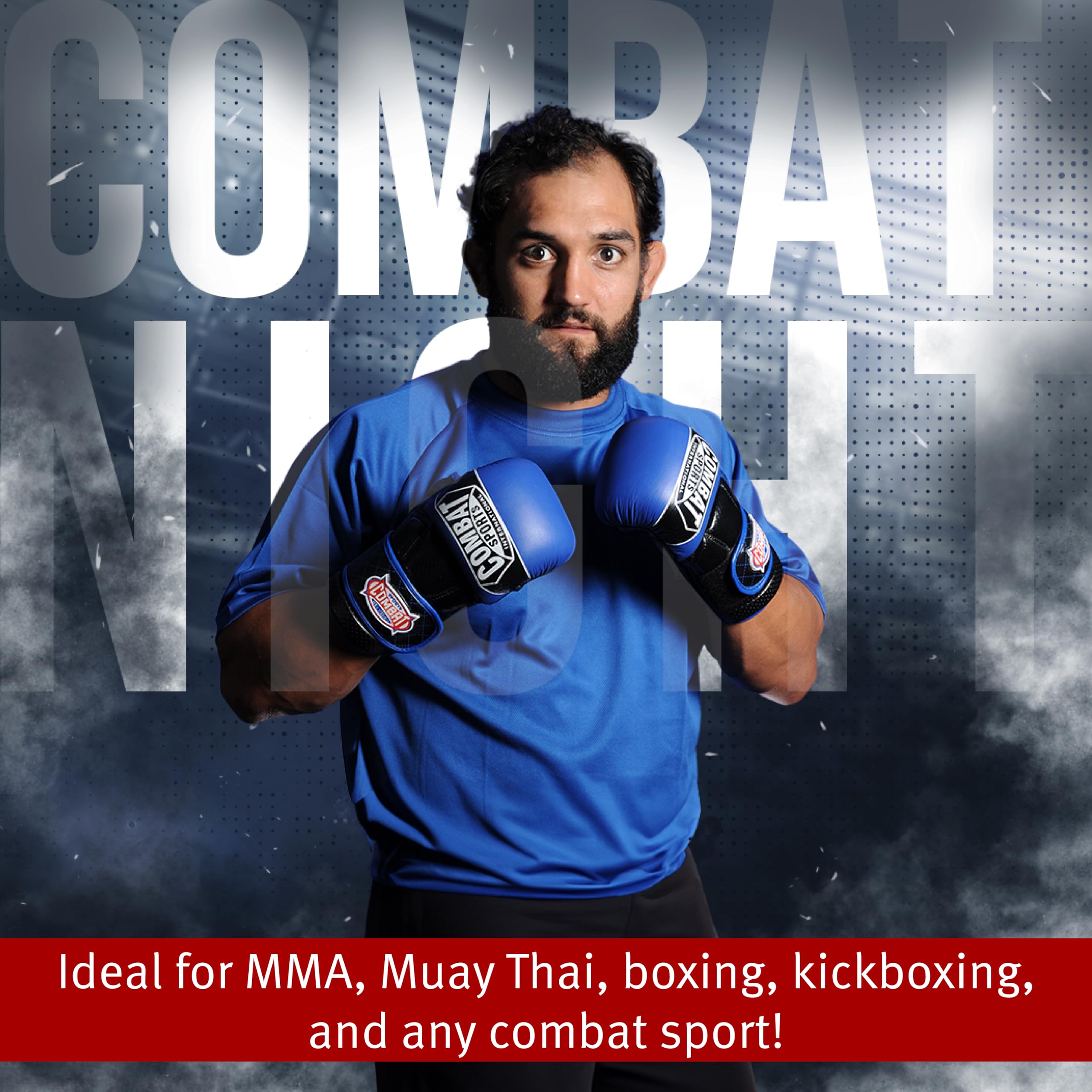 Combat Sports Max Strike MMA - Guanti da allenamento con palmo aperto, senza dita per MMA, Muay Thai e Kickboxing