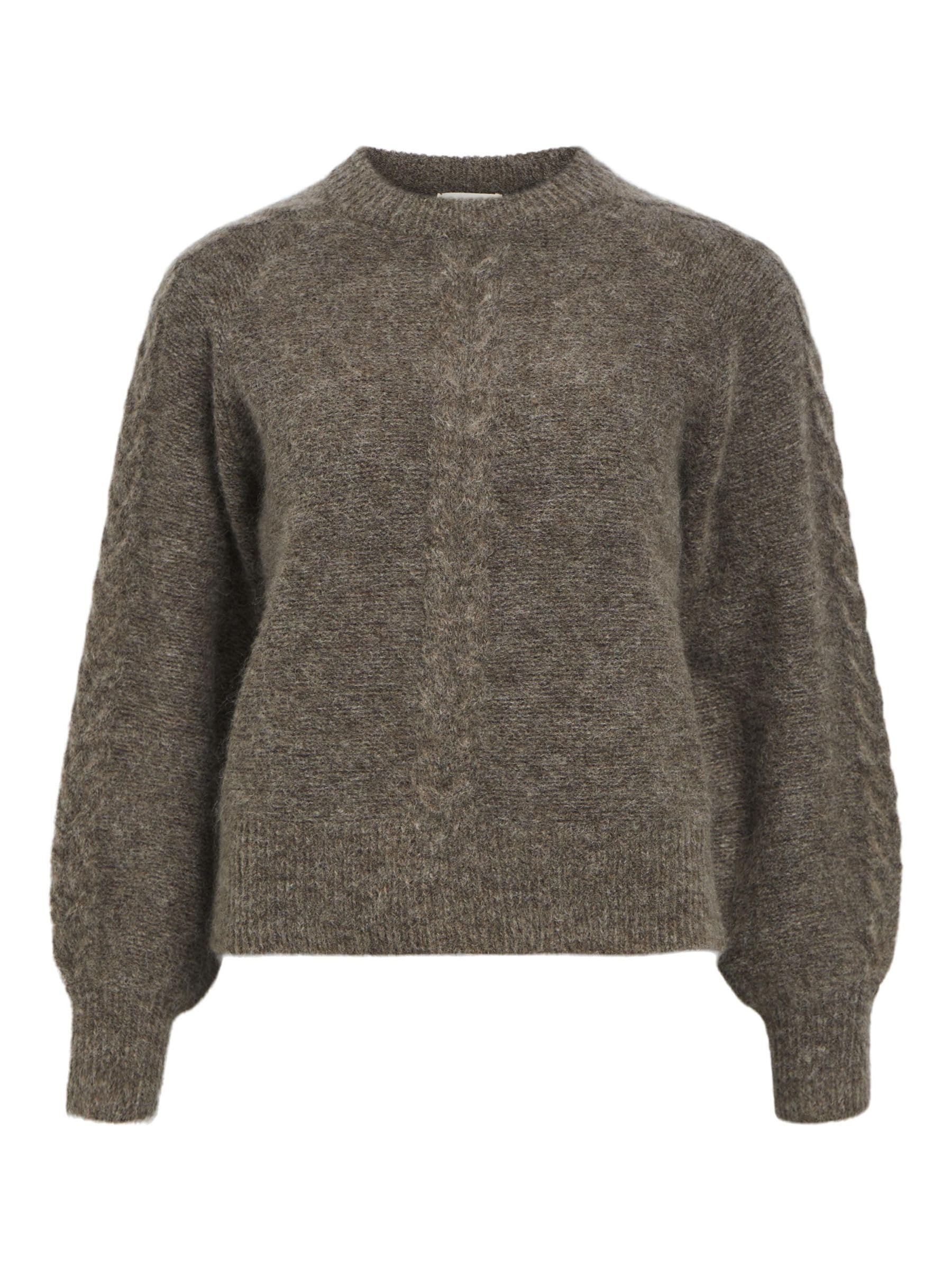 Object Damski sweter dzianinowy, Morel/Szczegóły: melanż, S | Sweter