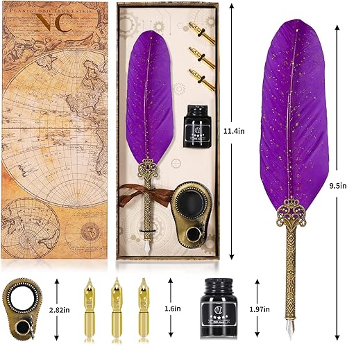 Miniatura 9 de NC Juego de tinta de plumas juego de tinta de plumas juego de bolígrafos de caligrafía de plumas regalos de Navidad regalo del día de San Valentín