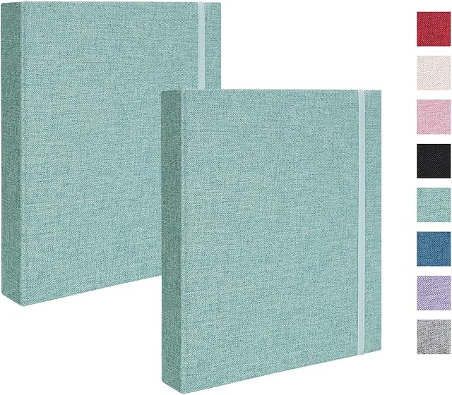 Mini Album de photos pour Fujifilm Instax Mini Polaroid Snap, boîte de 2 Livre d'images en lin 2x3, Chaque petit album tient 208 Photos Vert