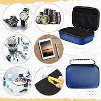 Vista 7 de Funda rígida de EVA con espuma personalizable de 7.1 x 4.7 x 3.1 pulgadas, funda protectora de transporte de EVA a prueba de golpes para exteriores