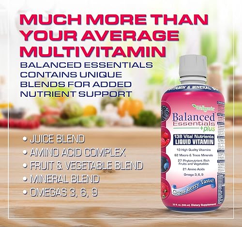 Miniatura 4 de Suplemento líquido nutricional Balanced Essentials, 32onzas, Very Berry, 3