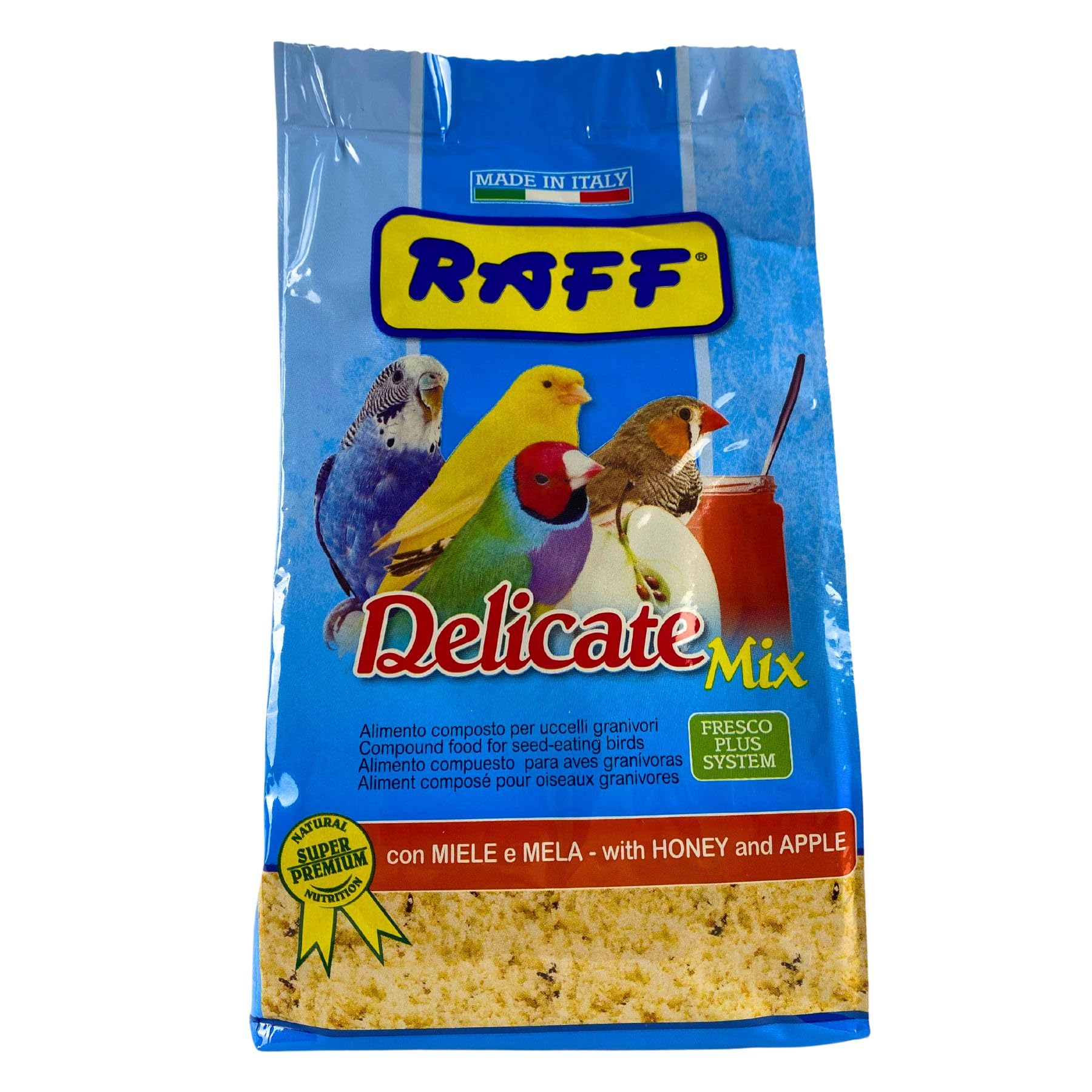 GLOBAL LUXURY MANAGEMENT Raff Delicate Mix 500g - Bird Seed Parakeet, Nutrient-Rich for Small Parrots, Supports Feather Growth, Immune System, and