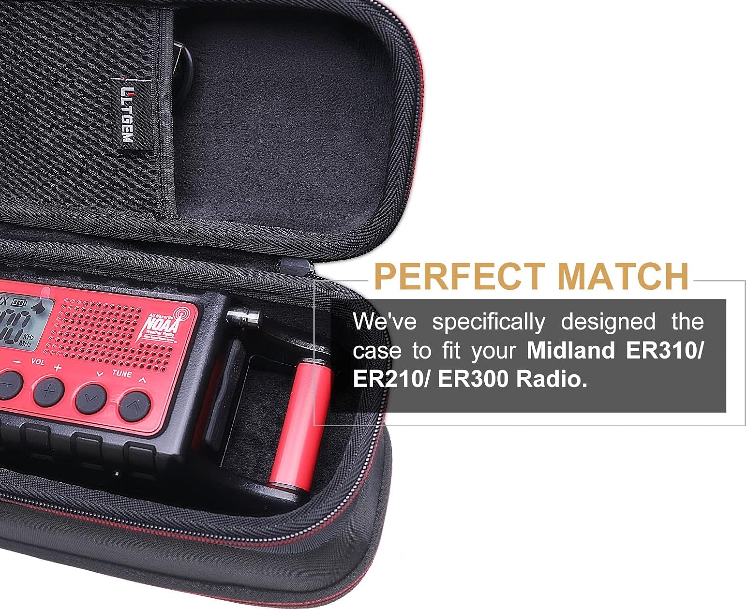 LTGEM Case Compatible with Midland ER310/ ER310PRO/ ER210/ ER300 Emergency Crank Weather Radio, Case Only