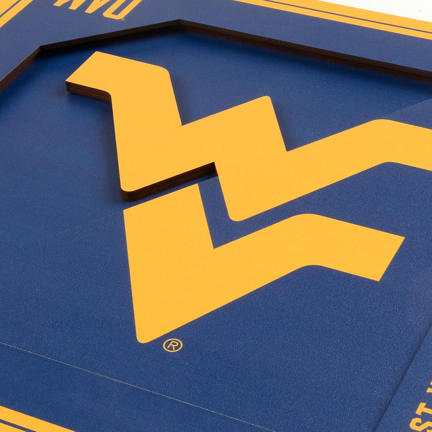 YouTheFan NCAA West Virginia Mountaineers 3D Logo Series Wall Art - 12x12