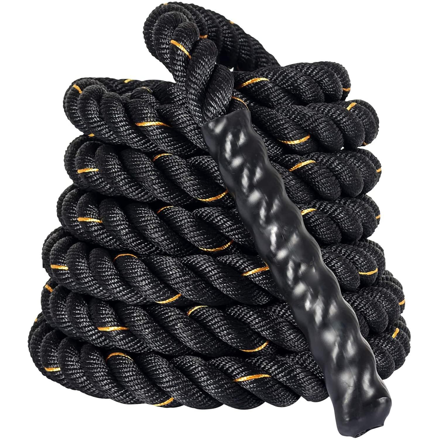 Ranac Professional All Weather Heavy Duty Poly Dacron Battle Exercise Training Rope, Wear Resistant Thick Battle Rope for Crossfit Workout | Home Workout Equipment -30 Feet (40 Feet/8.7kg, Red&Black)-image-28