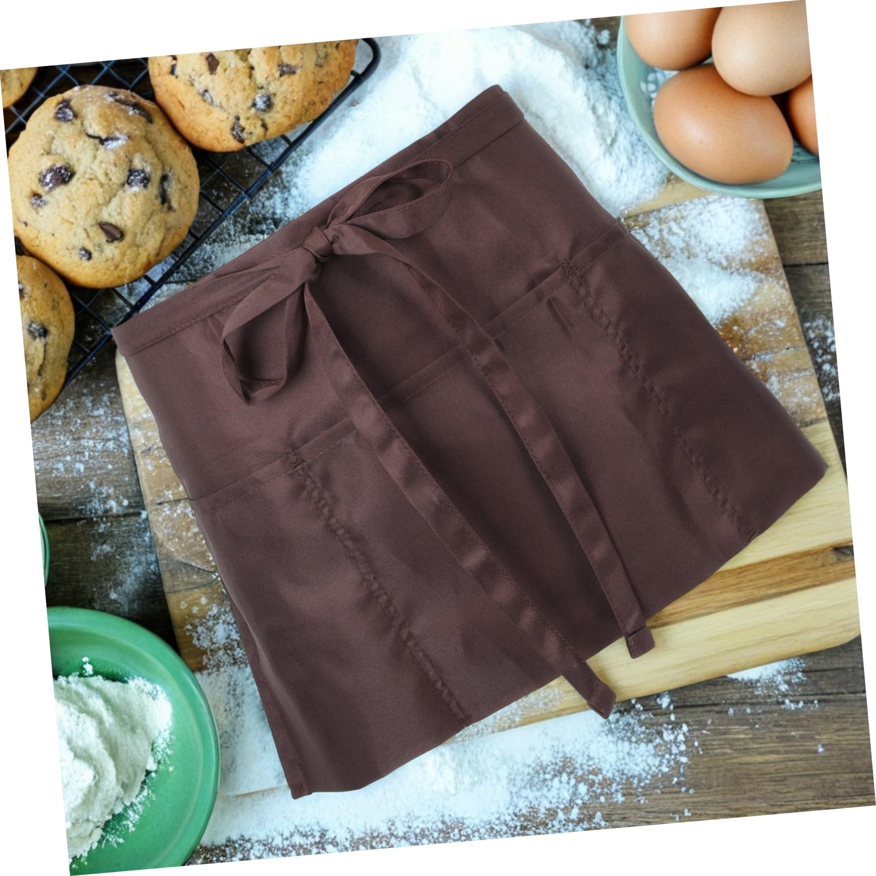4 Stk. Teiliges Multifunktionales Servierhalb-schürzen Kurze Küchen-schürzen aus Leichtem Polyester-baumwoll-material Schnelltrocknend für Kellner Restaurant und Heimgebrauch