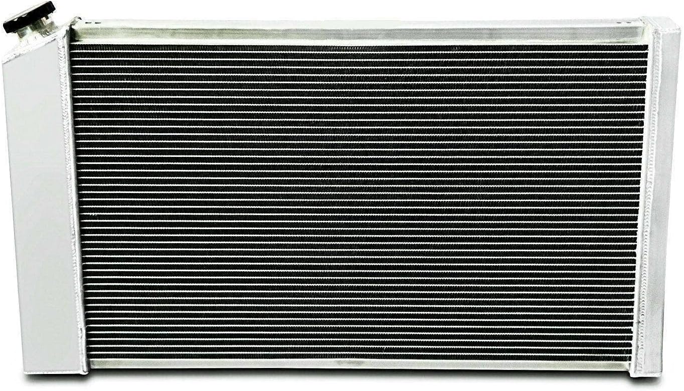 4 Row Aluminum Radiator Compatible with 1968-1973 Chevy Chevelle, 1968-1977 El Camino GMC, 1971-1990 LeSabre Electra, 1968-1972 Cutlass AT MT