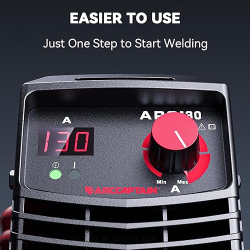 Miniatura 3 de ARCCAPTAIN Mini soldador de palo 130A, máquina de soldadura ARC 110V, soldador ARC Máquina ligera de soldador de MMA pequeña con arranque en