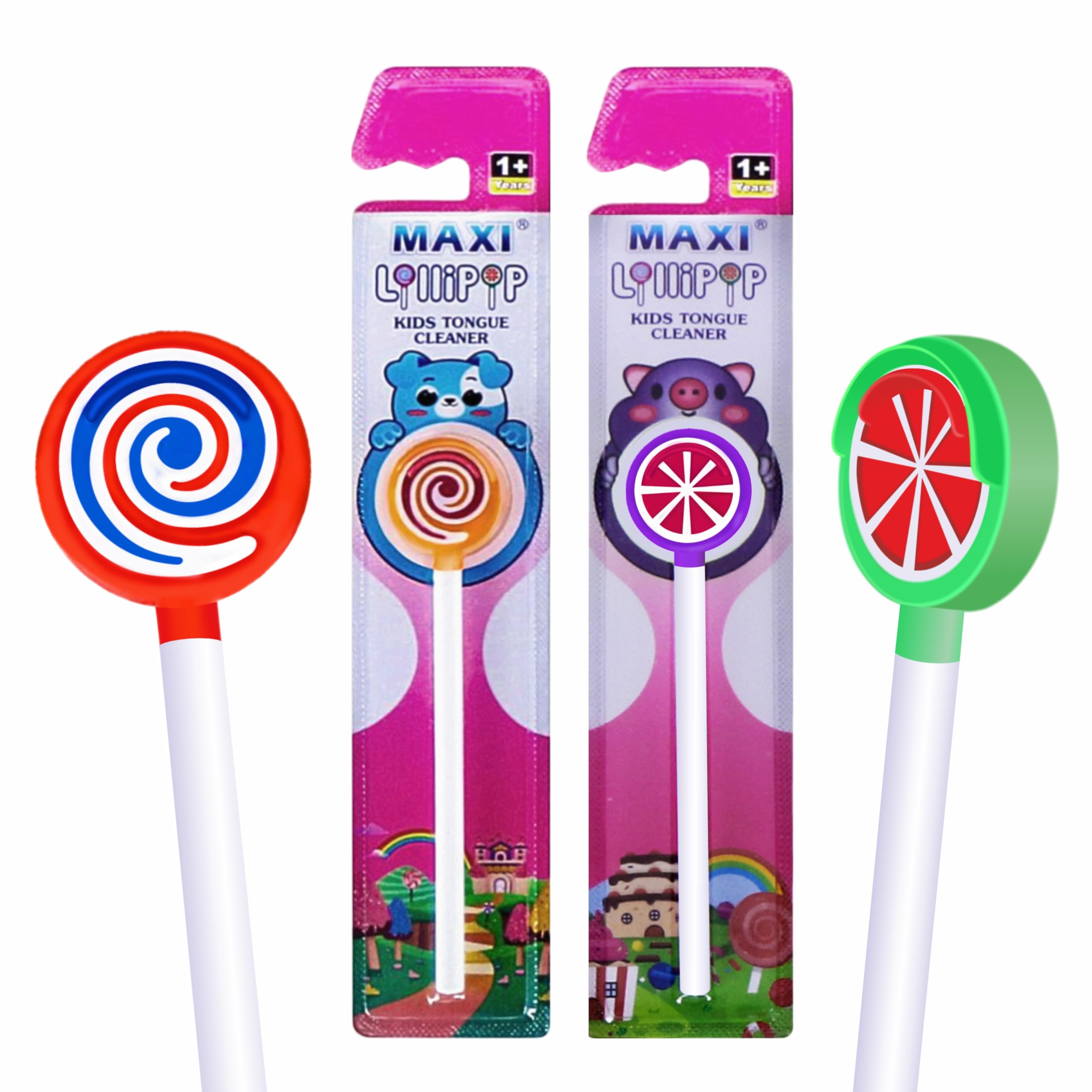 MAXI Extra Soft Lollipop Tongue Cleaner for Babies & Toddlers (6+ Months) | Safe BPA Free Oral Cleaner for Milk Deposits & Fresh Breath | Multicolor Pack of 4 (Value Pack)-image-15