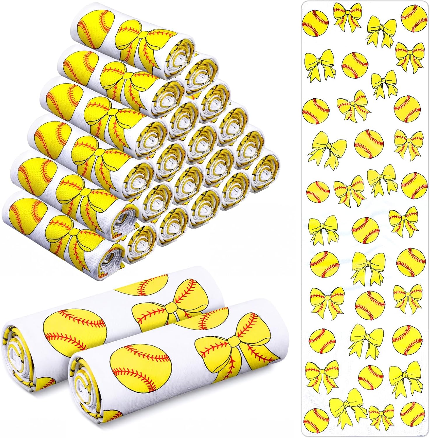 Moukeren 24 pcs Cooling Towels 40"x12" Bulk Sports Ice Towel for Neck and Face Quick Dry Breathable Microfiber Chilly Party Favors Supplies for Coach Gift and Sport Party Favors