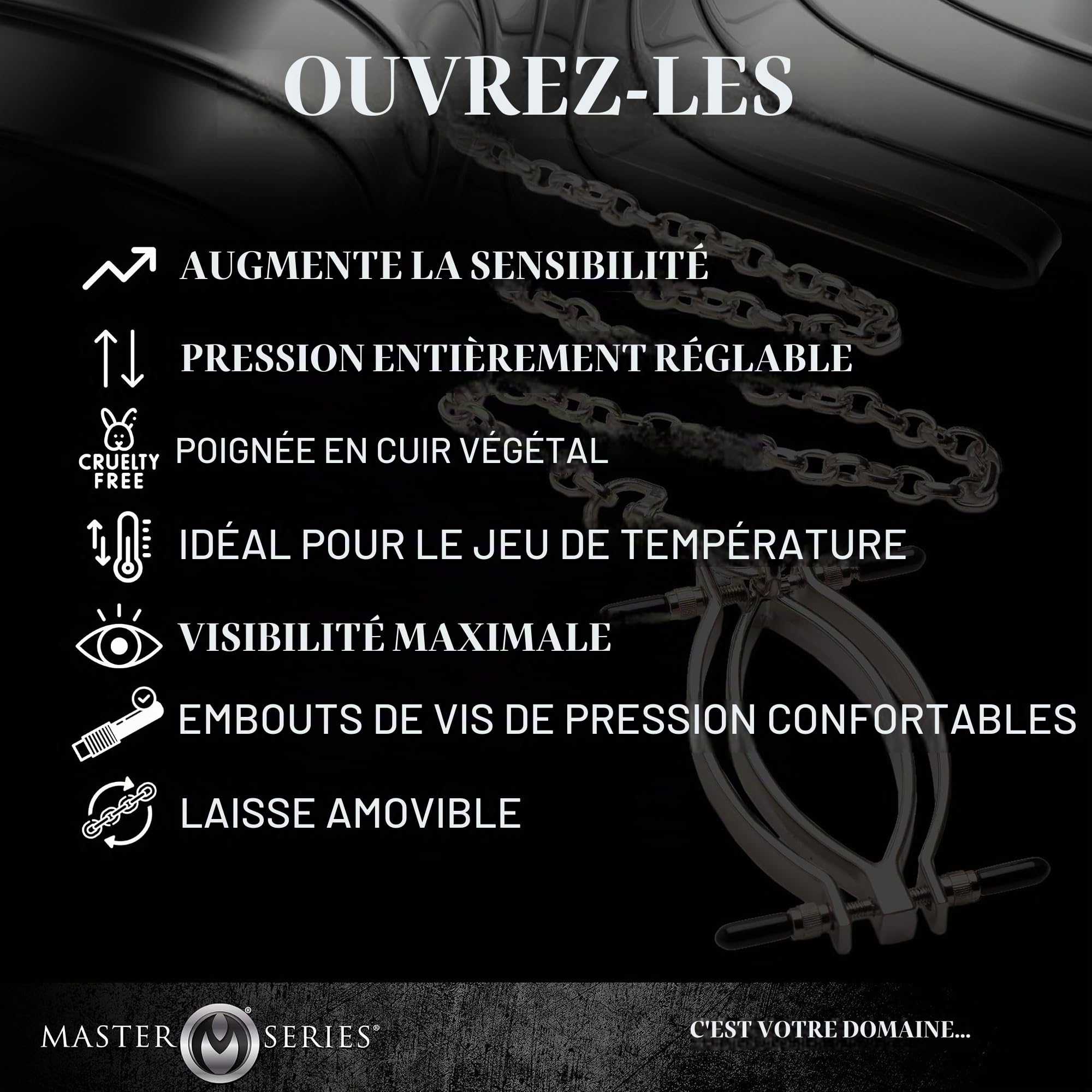 Pince Vagin réglable Pussy Tugger avec chaîne