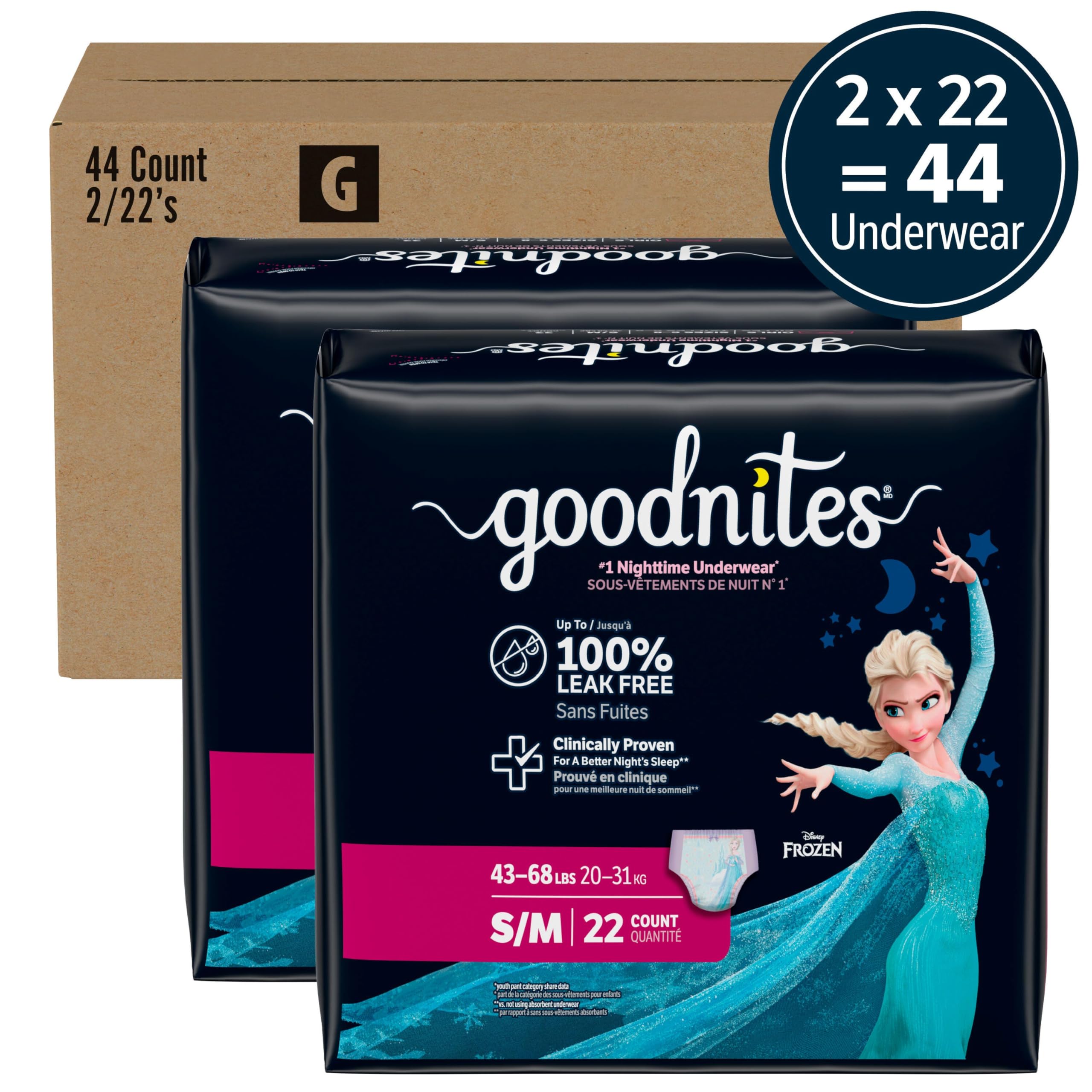 Amazon.co.jp: GoodNites Bedtime Pants for Girls, Size Small/Medium