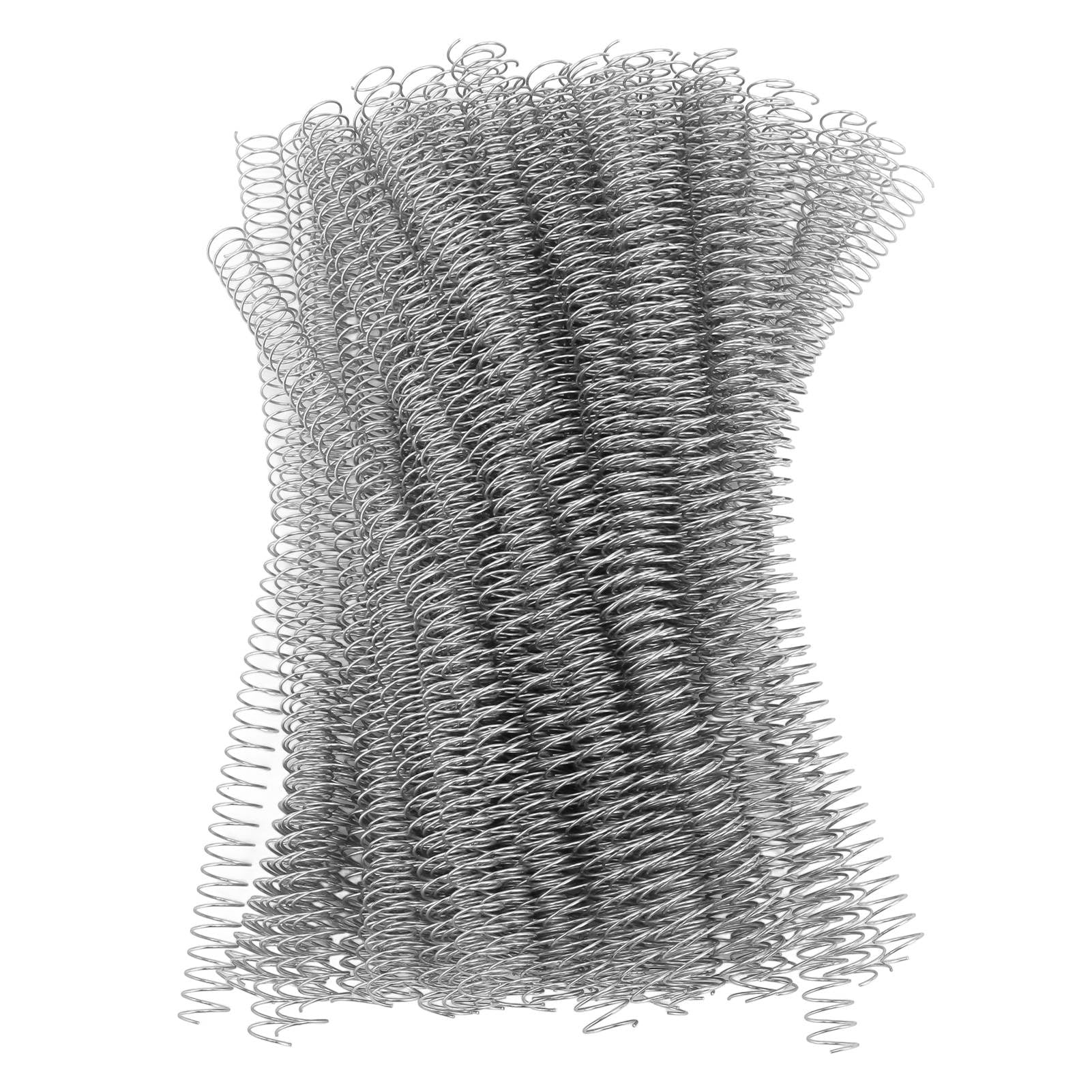 100 Bobine di Rilegatura a Spirale in Plastica 14,3 Mm 48 Denti Rapporto 4:1 Capacità di 115 Fogli con Rotazione di 360 Gradi per Carta in Formato A4 Letter (Argento)