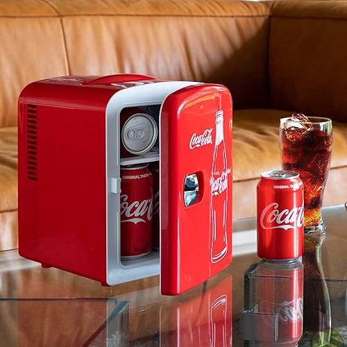 Miniatura 3 de Coca-Cola - Enfriador portátil clásico de 4 litros, refrigerador de viaje personal compacto para aperitivos, almuerzo, bebidas, cosméticos y Cooluli
