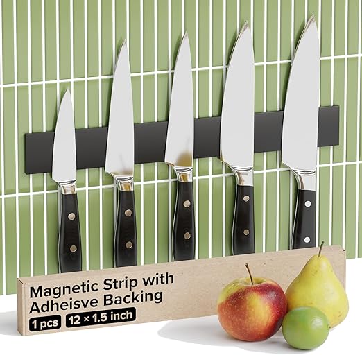 X-bet MAGNET Adhesive Magnetic Strip for Knives Kitchen with Multipurpose Use as Knife Holder, Knife Rack, Knife Magnetic Strip, Knives Bar, Tool Holder for Garage and Kitchen Organizer