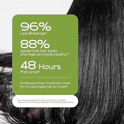 Miniatura 2 de Mascarilla capilar de queratina para cabello seco, dañado o largo, mascarilla de acondicionador profundo con proteínas, coco, jojoba y aceite de