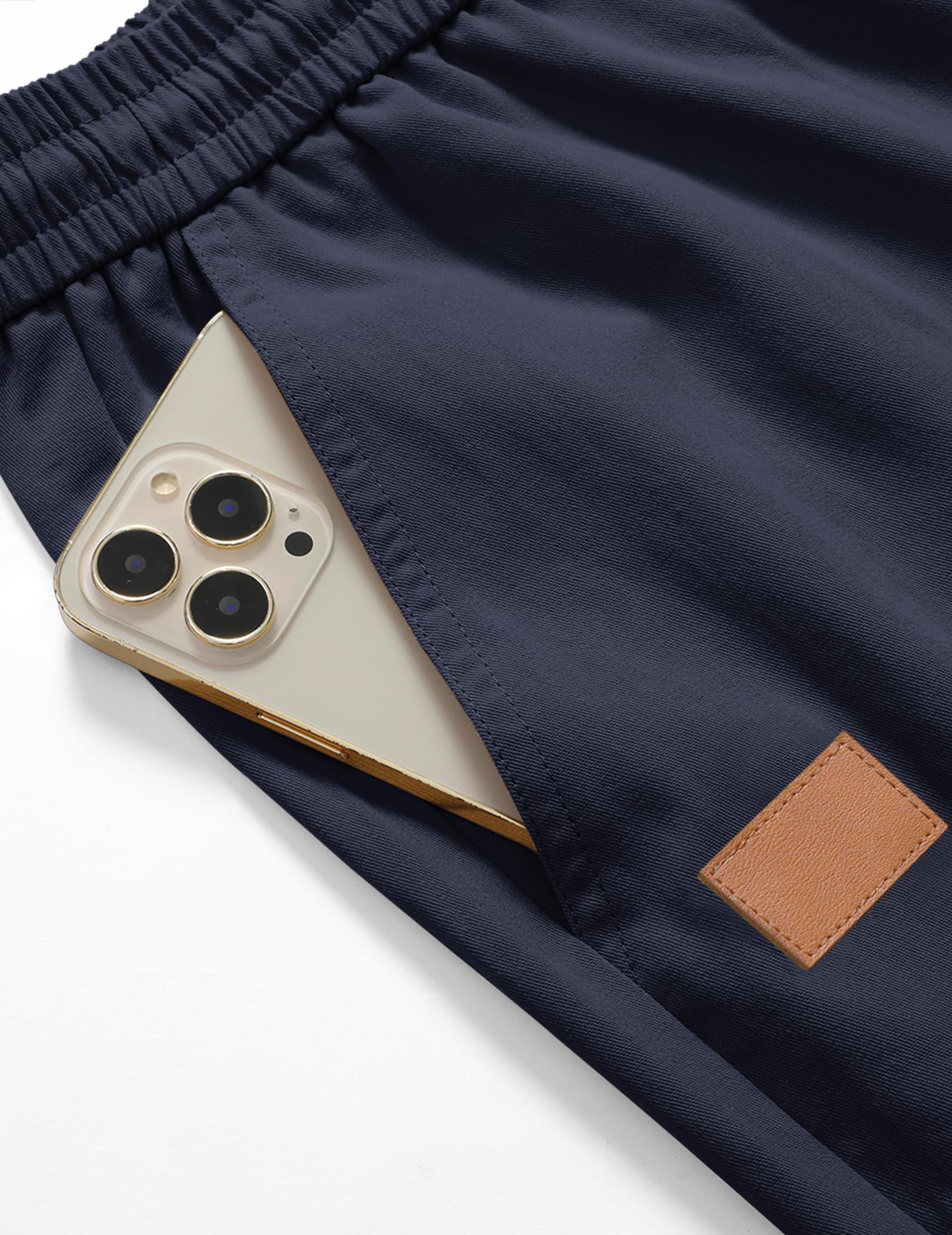 TARAINYA Pantaloni Uomo Cotone Jogging Chino Cargo con Tasche Laterali Coulisse Vita Elastica Casual