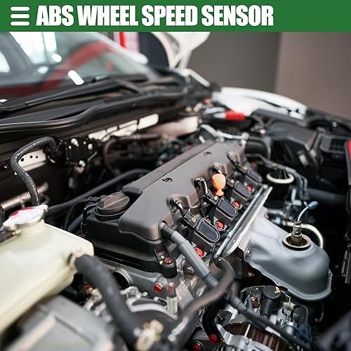 Miniatura 2 de Motoforti Sensor de velocidad ABS delantero izquierdo derecho para Acura TL 2004-2008, goma, No.57450SEPA01/57455SEPA01, negro, 2 unidades