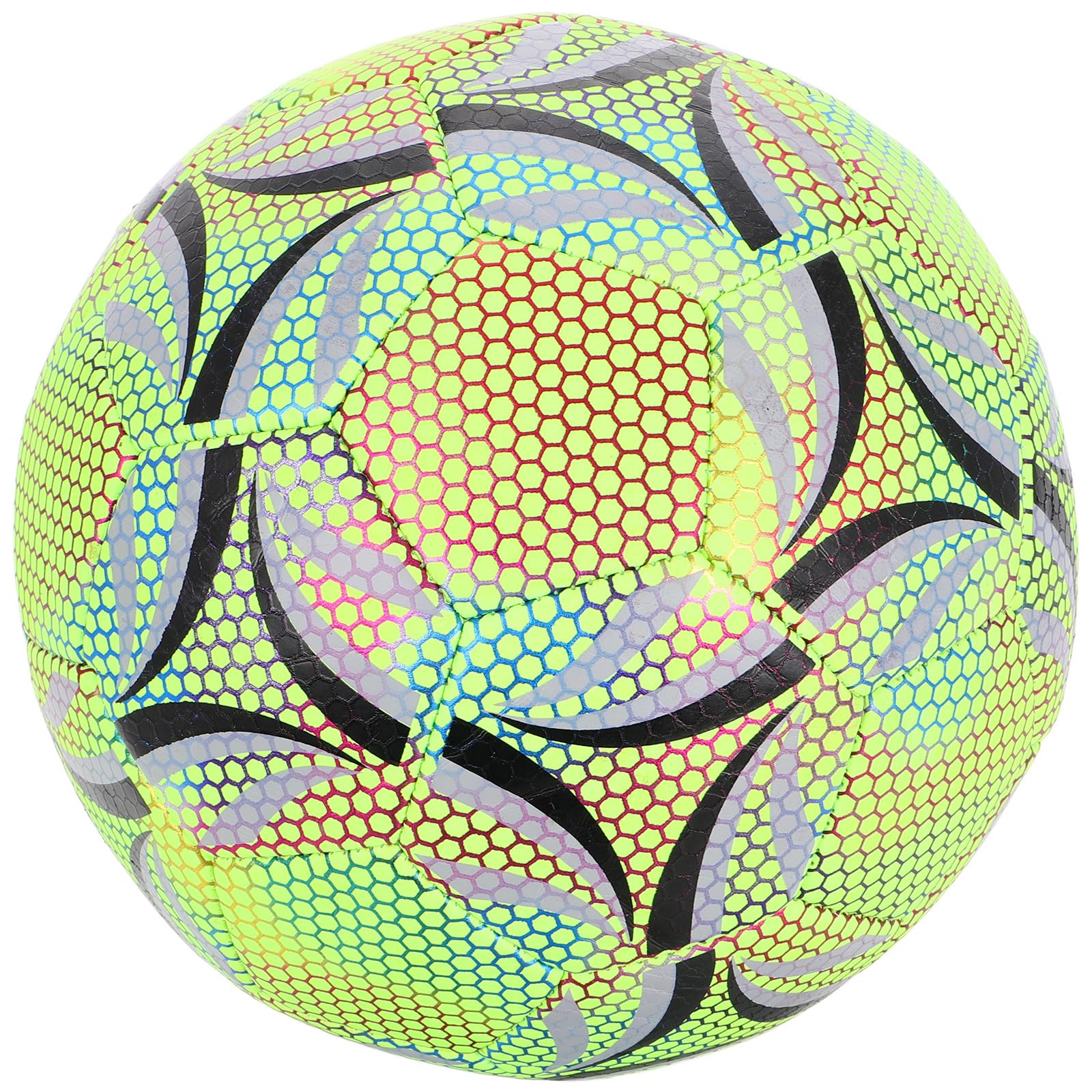 Angoily Pallone da Calcio Luminoso Notturno per Allenamento Giovanile e Competizioni, Pallone da Calcio per Partite Indoor ed Esterne Design Resistente e Controllo Migliorato