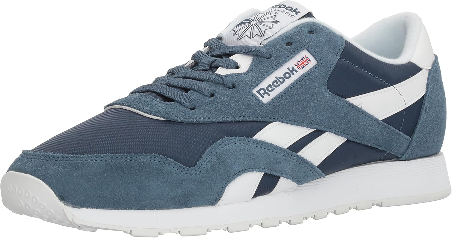 Reebok Men's Classic Nylon Sneaker 4.5 Brave Blue/White