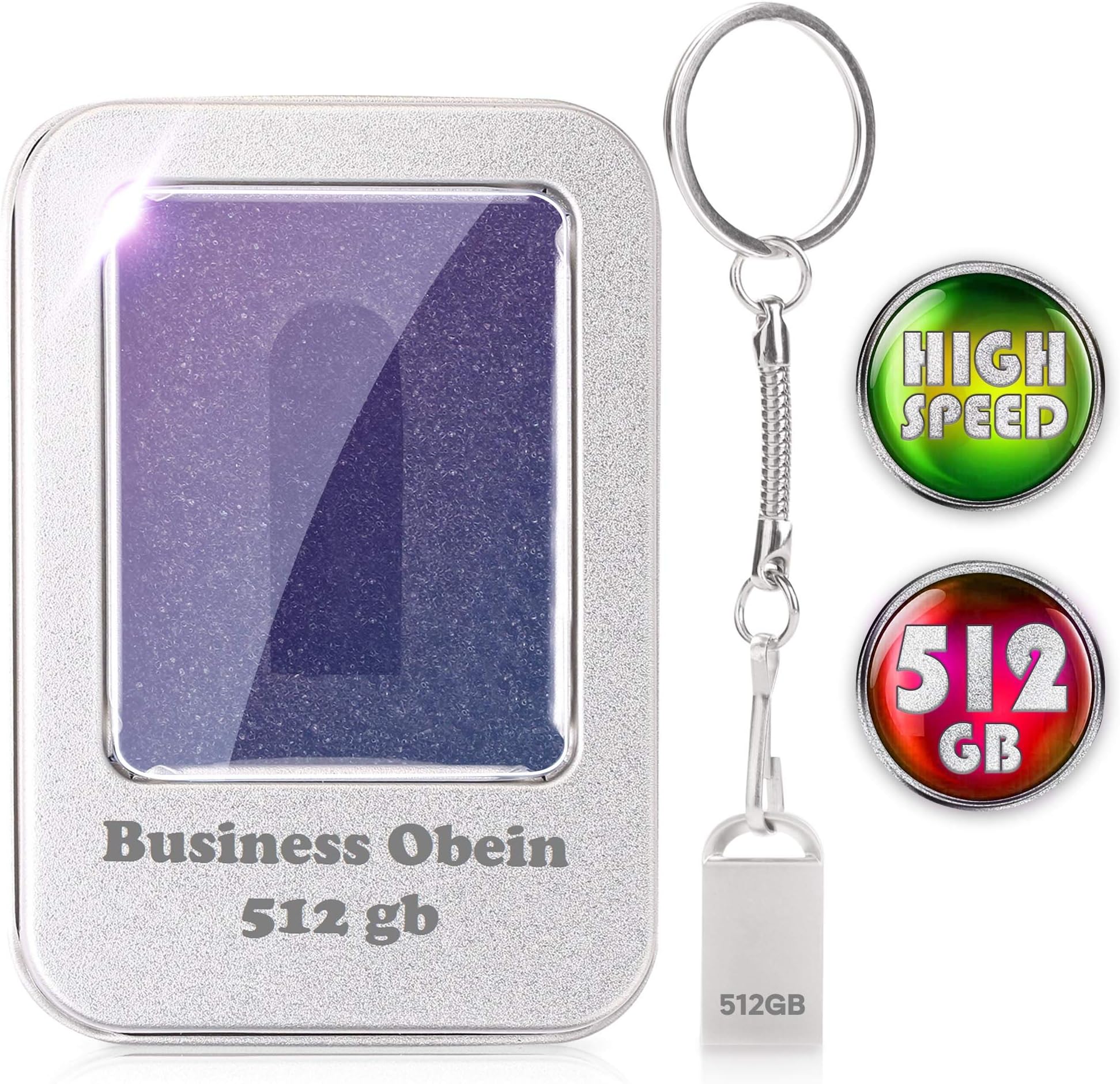 USB Flash Drive Mini | 512 GB Memory Stick | USB 2.0 Flash Drive | Metal Casing | Portable Thumb Drive | Lightweight with Large Capacity | Reliable and Stable Storage Capacity | Supports All OS |
