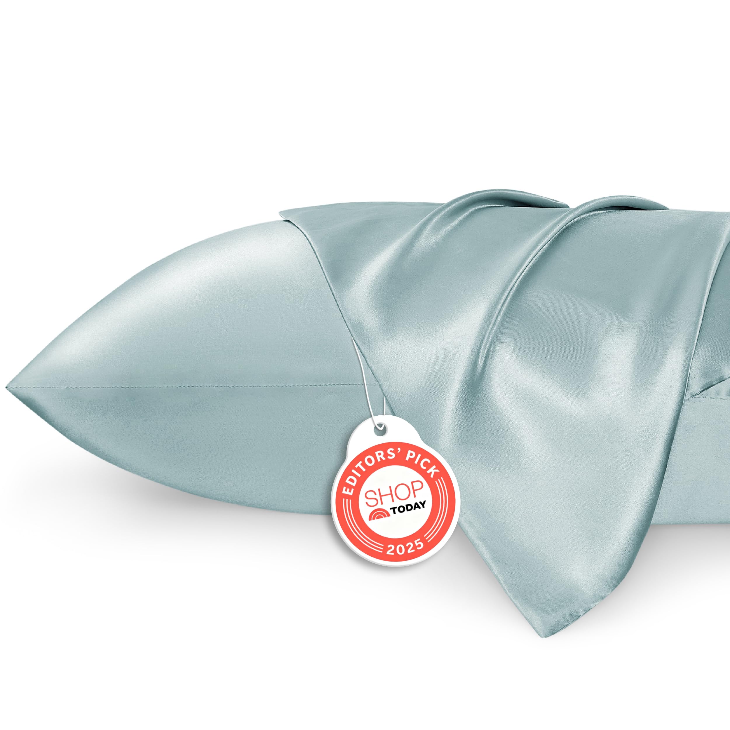 Bedsure King Size Satin Pillowcase Set of 2 - Ether Silky Pillow Cases for Hair and Skin with Envelope Closure, Similar to Silk Pillow Cases, Gifts for Women Men, 20x36 Inches, 2pcs