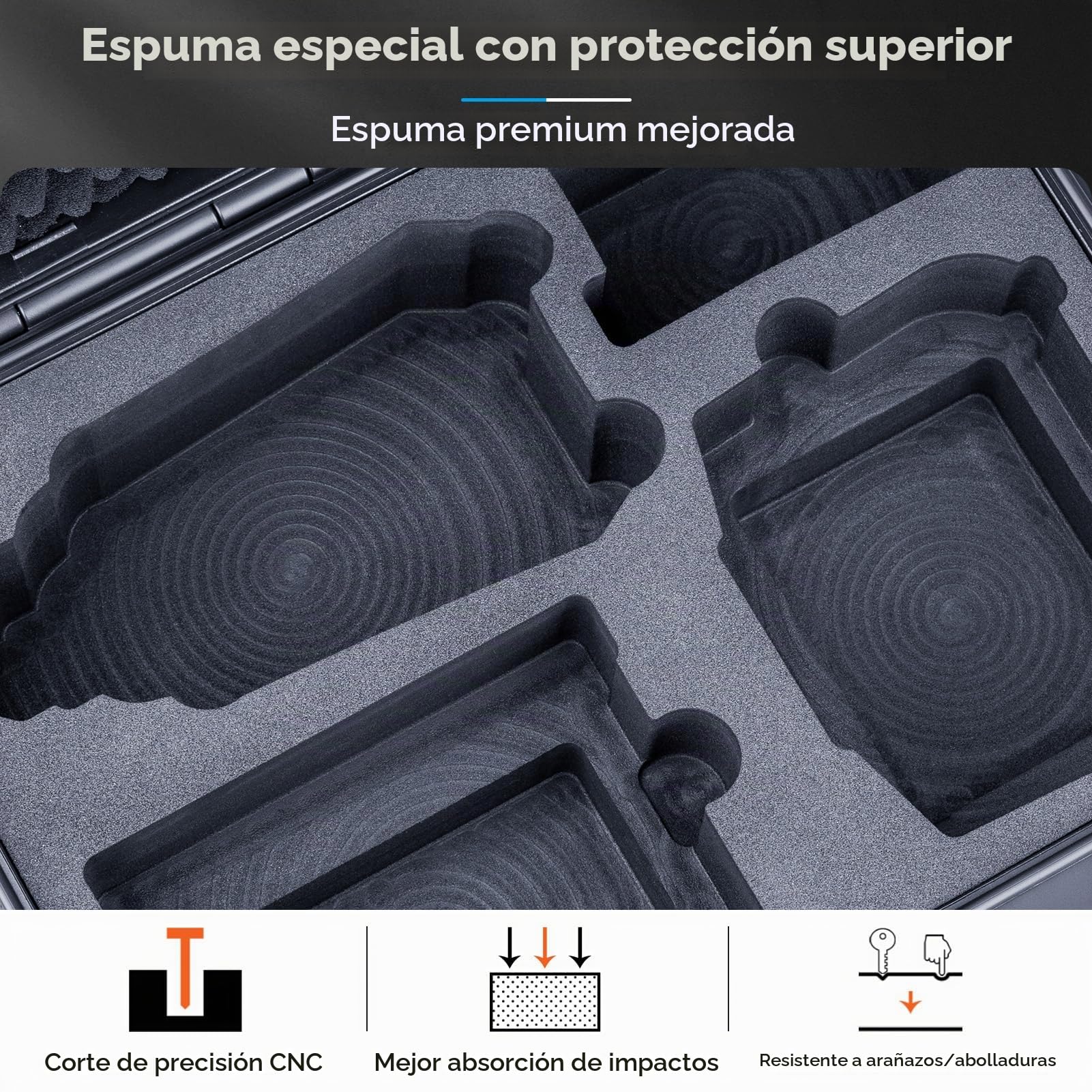 Lykus Titan MA310 Maletín/Maleta/Estuche/Case Impermeable para dji Air 3S/Air 3 y dji RC 2/RC-N2, Compatible con Correa RC [Solo MALETÍN]