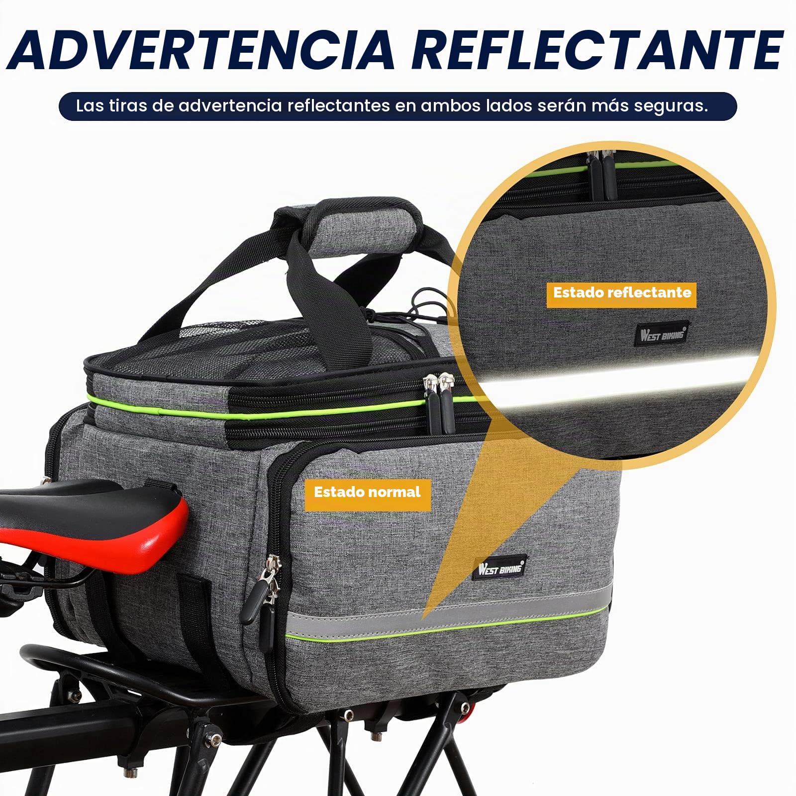 UBORSE Bolsa Trasera para Bicicleta Impermeable Extensible Portaequipajes Alforja para Ciclismo, Viajes, Diario, Camping y Al Aire Libre