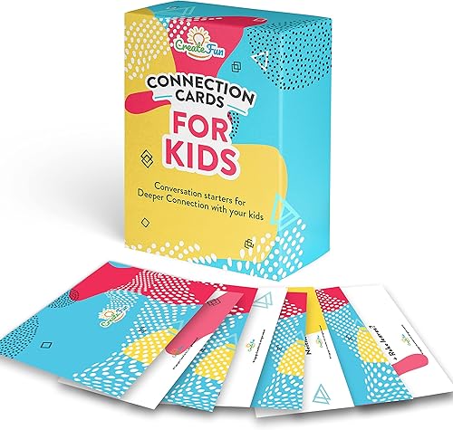 Tarjetas de conexión para niños, 101 iniciadores de conversación familiar para una conexión más profunda, tarjetas de conversación atractivas y