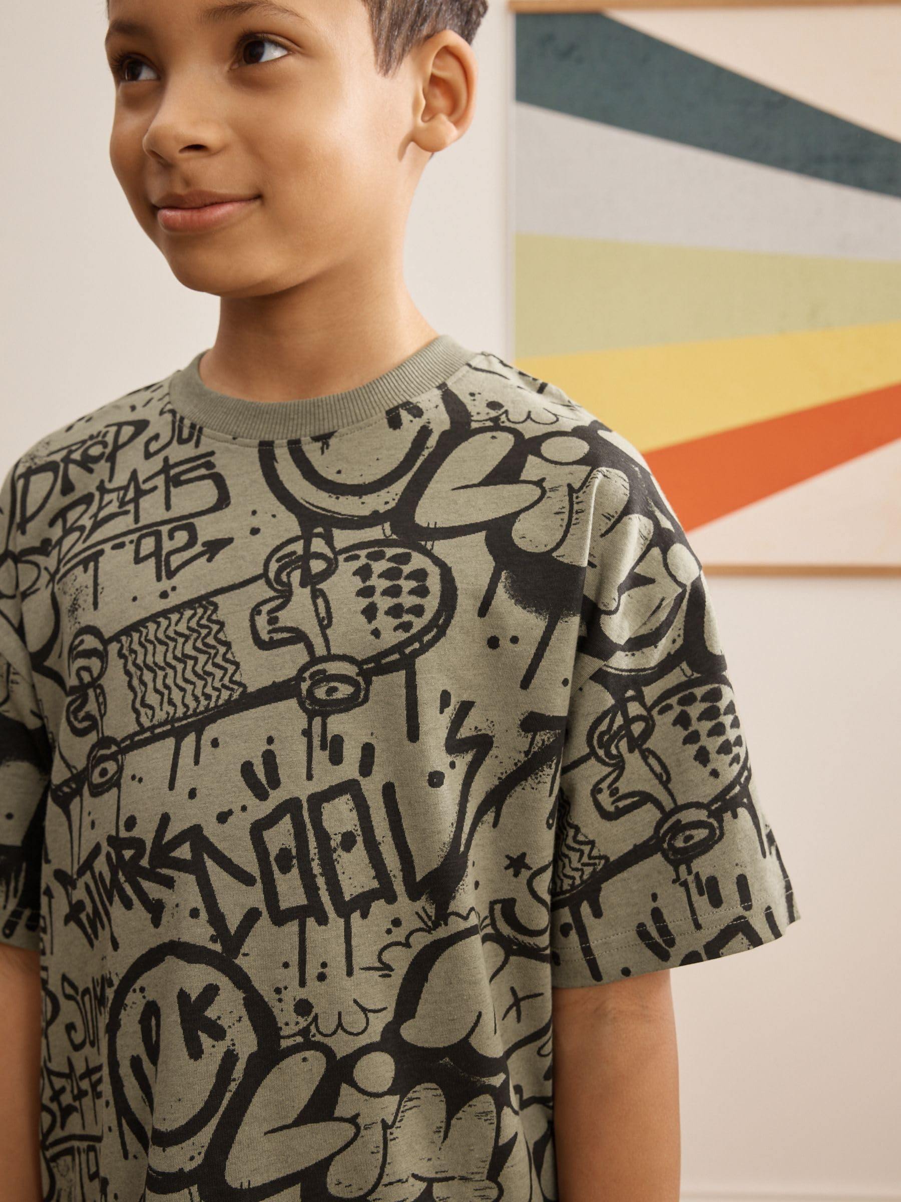 NEXT Jungen Pyjamas mit Shorts aus 100% Baumwolle, 3er-Pack