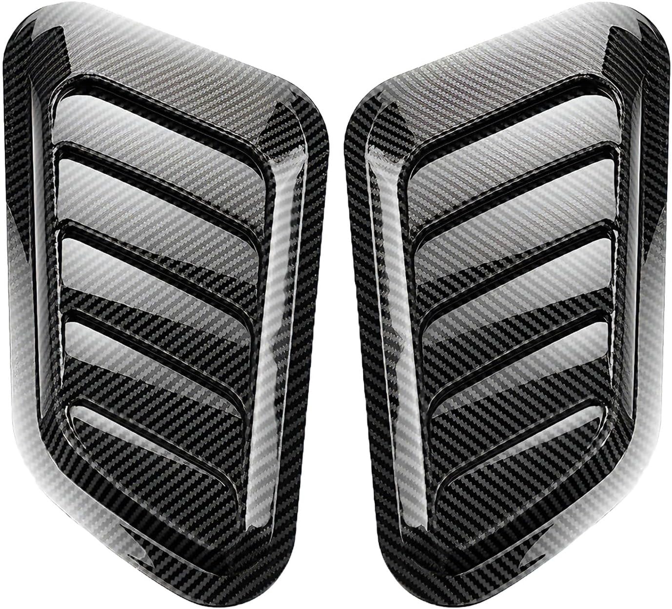 2Pcs Hood Air Vent for Toyota Tacoma 2016-2025 2026, Hood Scoop Cover ABS Trim Decorative Air Intake Cowl Car Exterior Styling Accessories Trim,Carbon Fiber Texture