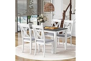 Merax 5-Piece Dining Set: Rustic Charm for Your Dining Needs