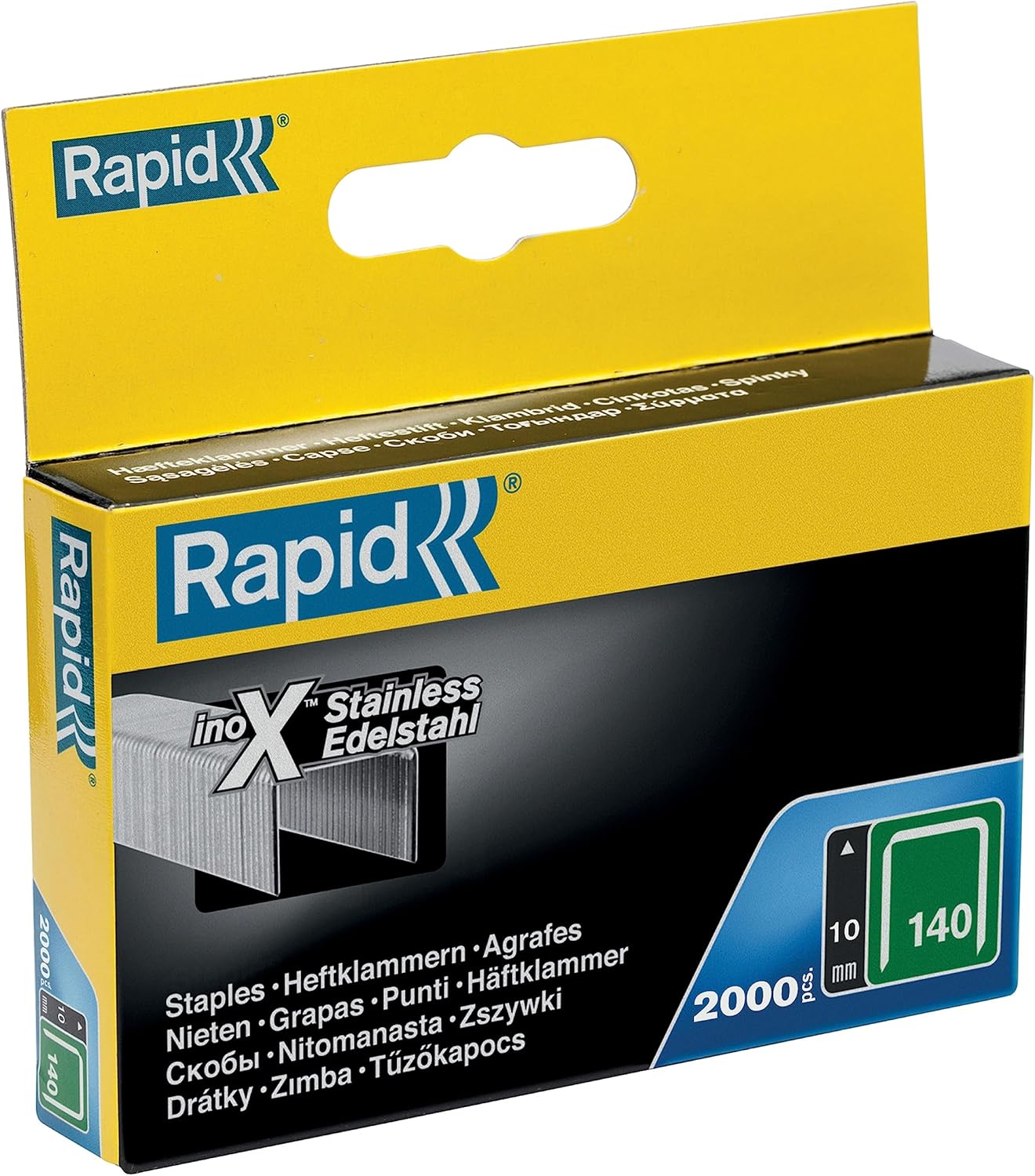 Graffe A Filo Fine Rapid No.53 - 14 Mm, Acciaio Zincato, 1080 Pz, Per Tessuti E Etichette - Foto 4