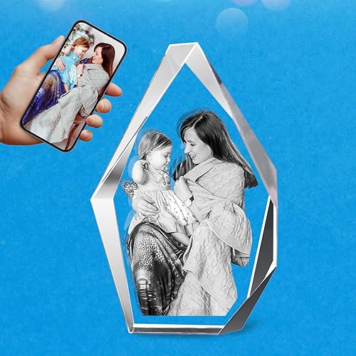 HAN'S LASER Foto personalizada en cristal 3D, diseño de iceberg, para día de San Valentín, aniversario, cumpleaños, regalos para parejas para mujer,